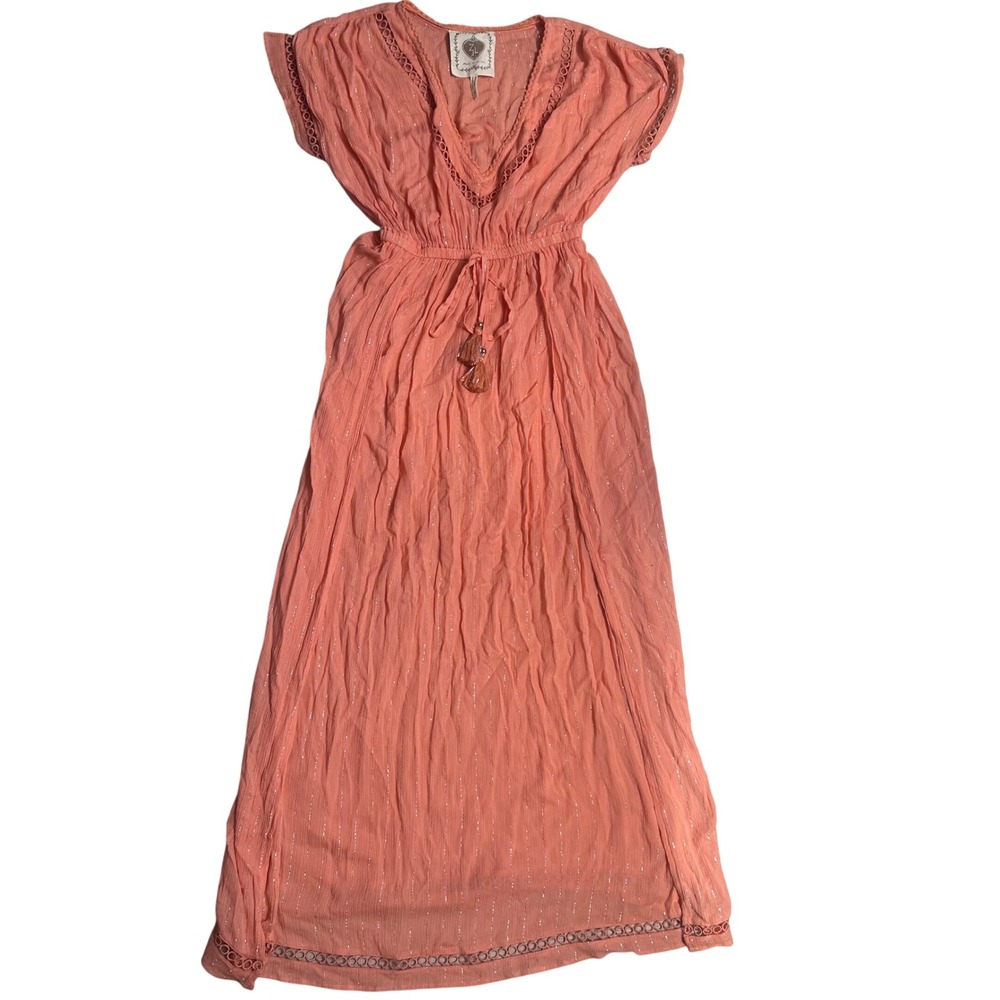 Z&L Europe made with love orange coverup‎ beach maxi dress medium vacation